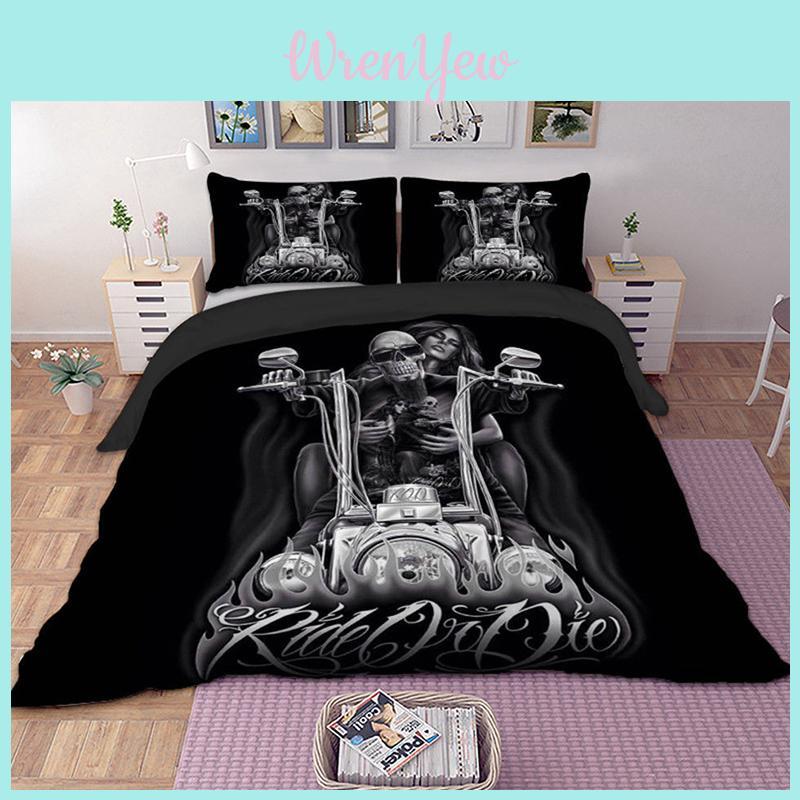 Versatile Skull Duvet Set Quilt Cover Bedding For All Bedroom Styles And Needs