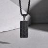 Vnox Piccoli Ciondoli Medagliette Militari Collane per Uomo Ragazzi, Acciaio Inossidabile Colore Nero Argento Medaglietta Militare con Catena a Scatola Regalo per Lui
