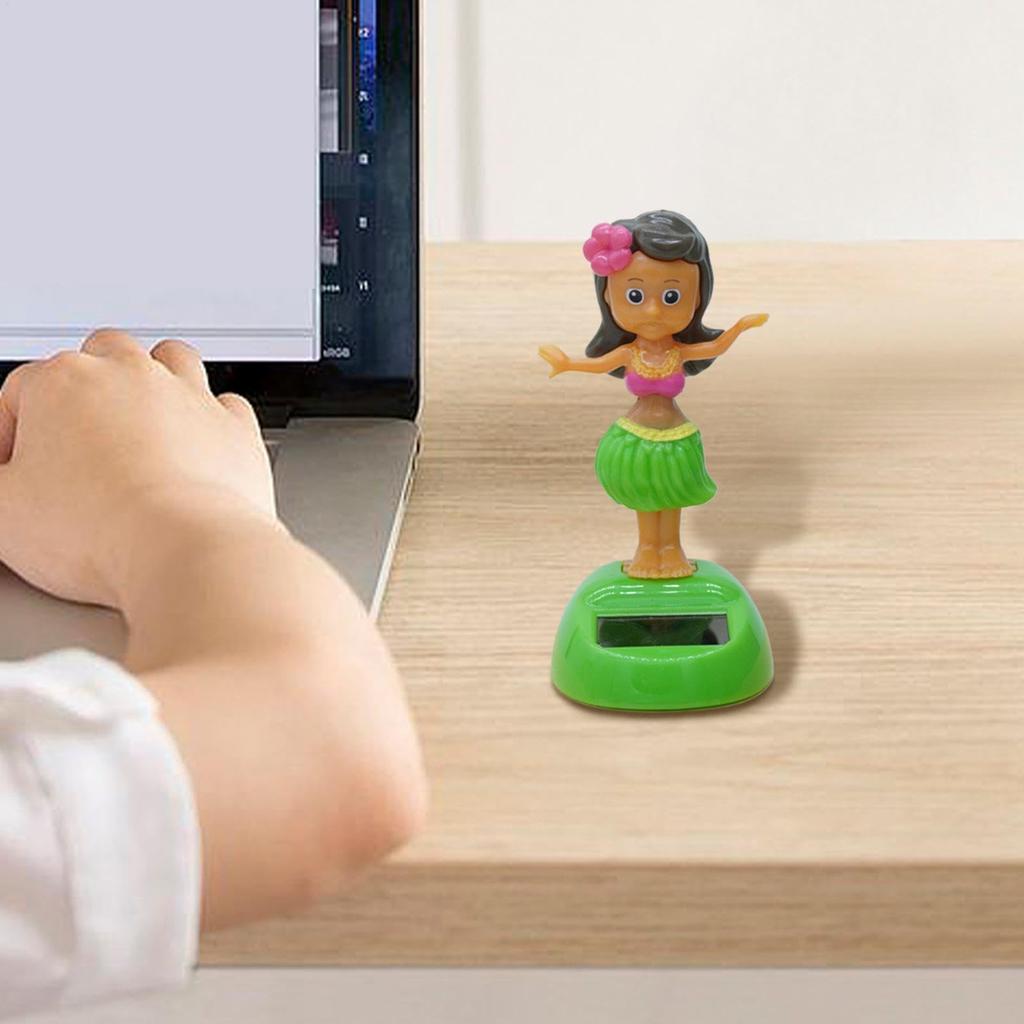 Pzuryhg Fun Solar Dashboard Decorations, Girls Solar Dashboard Ornaments, Hawaiian Girl Shaking Bobblehead for