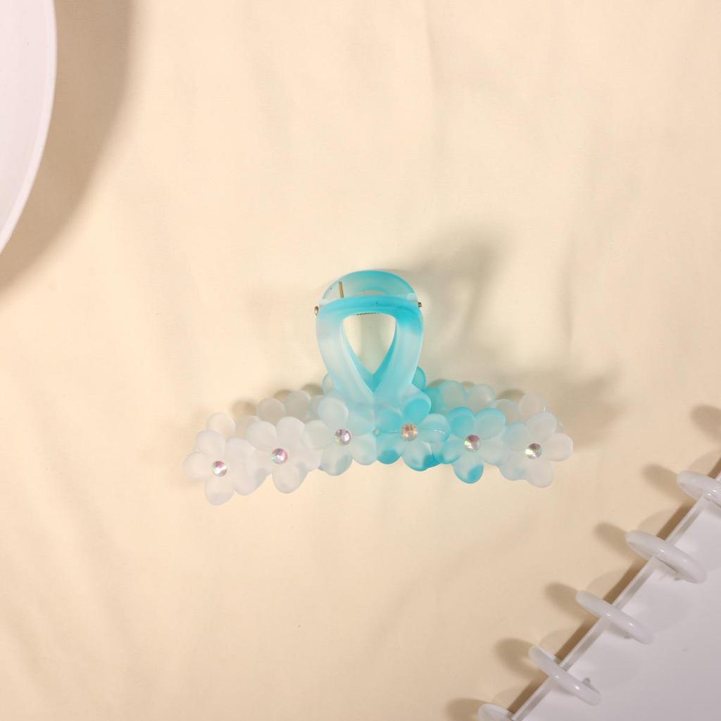 Gradient Rhinestone Shark Hair Clip for Women's Updo