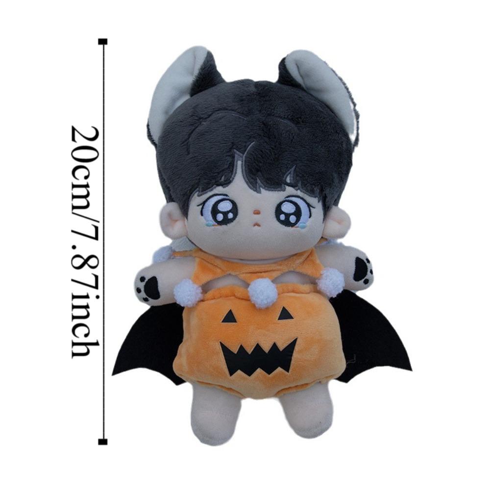 Kawaii Cotton Doll Halloween Clothes Set Bat Wings Plush Dolls Clothes  20cm Cotton Doll