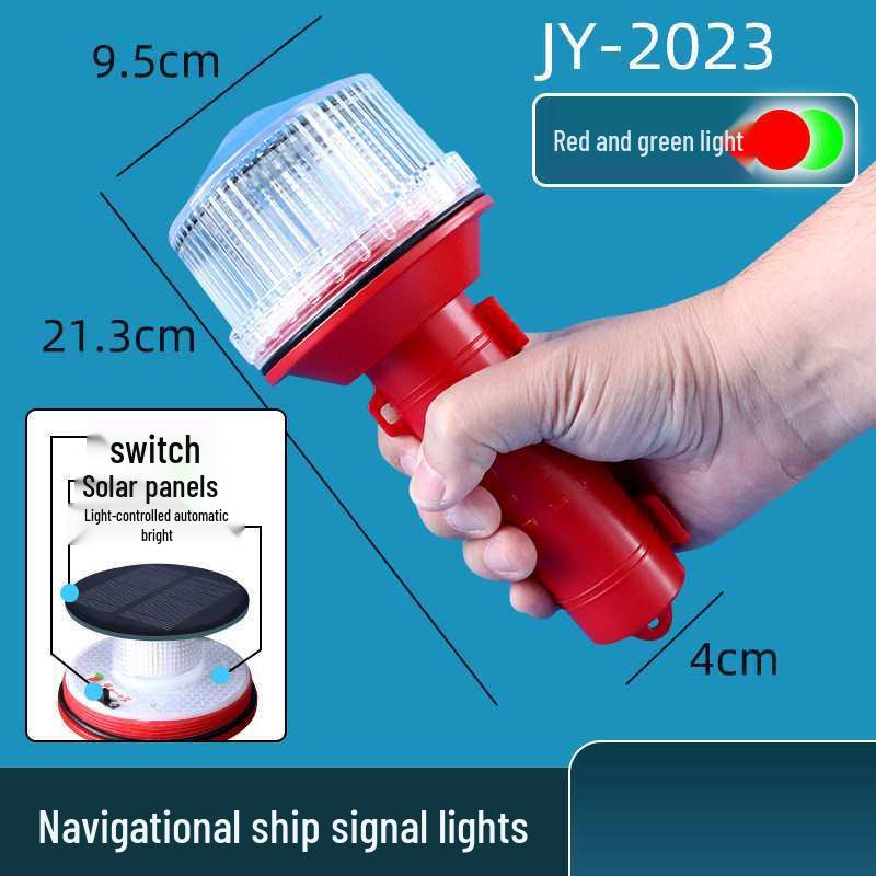 Marine LED Solar-Powered Navigation Signal Light: Three-Color Warning Flash for Onboard Use