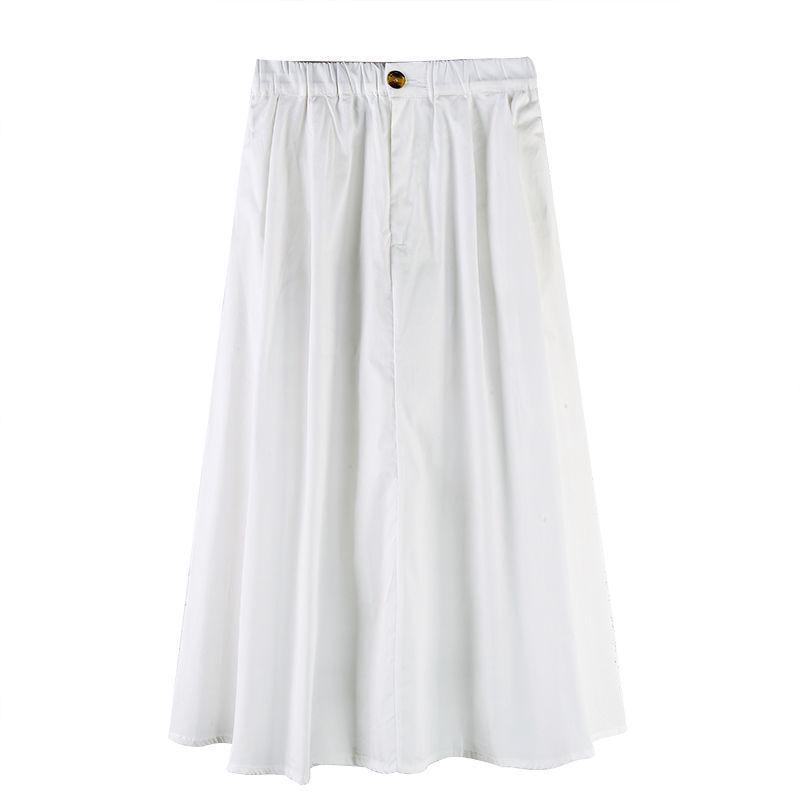 

Юбка А-силуэта белого цвета нового дизайна 2023 года - женская средней длины большого размера M белый