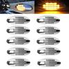 10PCS Truck Tail Light Side Marker Lamp DC 12V Turn Signal Lamp Lighting for Truck Trailer Warning Indicators Lights Amber/White