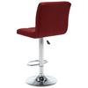 Bar Stool Set 2 Pieces Burgundy Artificial Leather