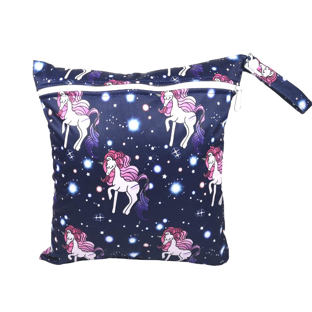SGS Certified Baby Diaper Bag - Cartoon Pattern, Washable, Wet/Dry Storage
