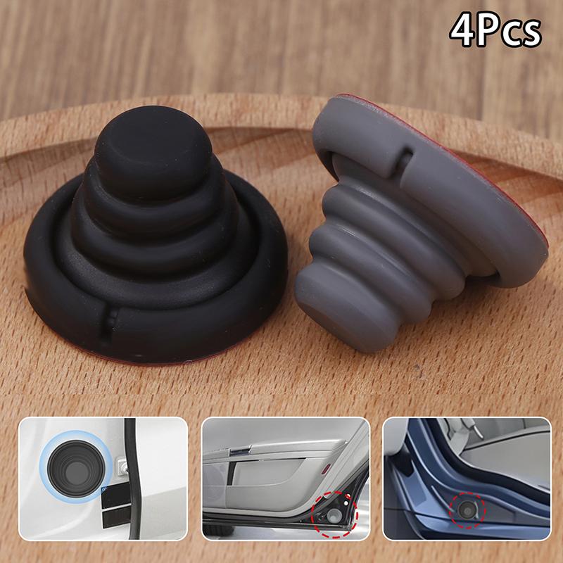 4 Pcs Car Door Shock Absorber Cushion Silicone Pad Universal Gasket Trunk Sound Insulation Pad Shockproof Latch Accessories