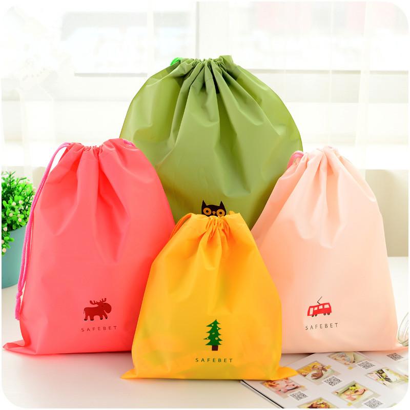 

Мультфильм Drawstring Сумка для хранения путешествий Портативная сумка для хранения одежды Отделка Сумки для багажа Водонепроницаемая сумка для одежды Сумка для обуви