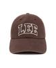 LEE Applique Big Logo Cotton Ball Cap Brown