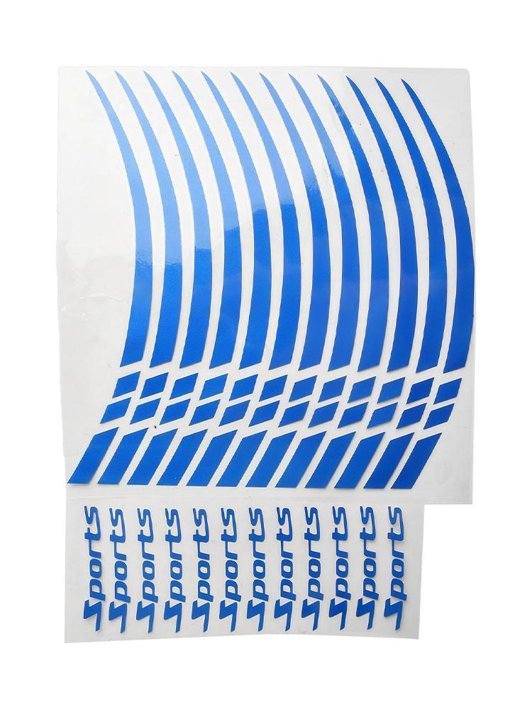 Motocyklové samolepky s proužky na ráfky kol, sada 12 kusů pro 18 21palcová kola