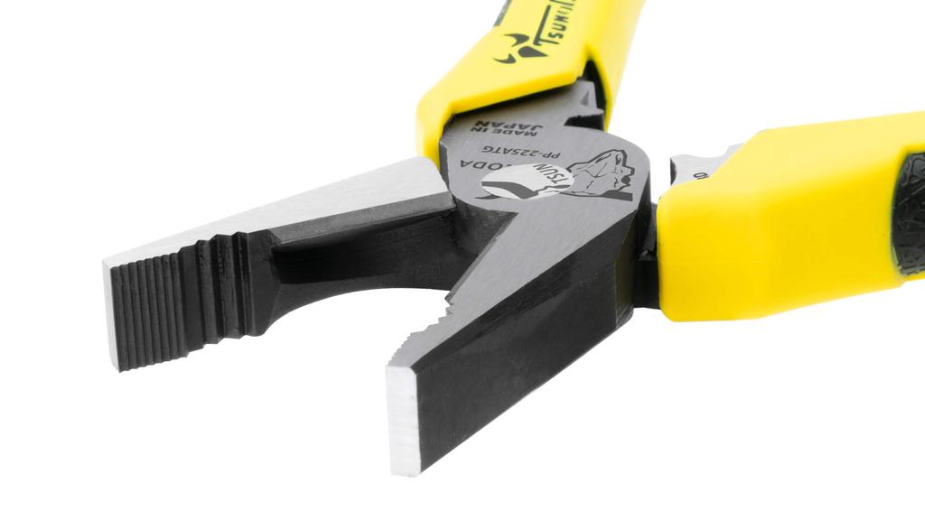 TSUNODA Electrician's Power Pliers, Eccentric, with Crimping Function, 225mm, PP-225ATG