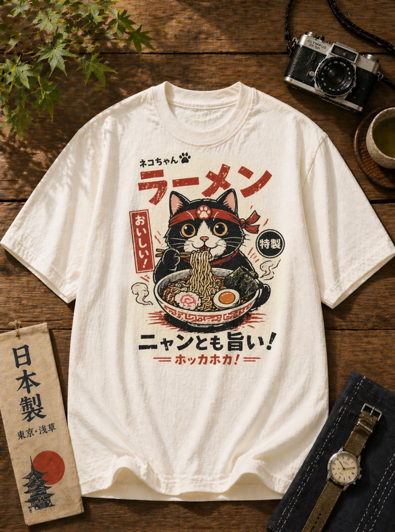 Kawaii Ramen Cat Tee – Japanese Street Food Vintage Graphic Shirt 3XL