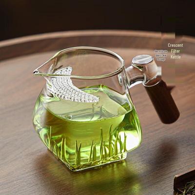 Teekanne aus hochborosilicate Glas mit Mondsichel-Filter