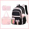 Cute Backpack for Elementary and Middle School Students, Soft Cloth Spine Protection, Lightweight and Large Capacity Backpack for Girls