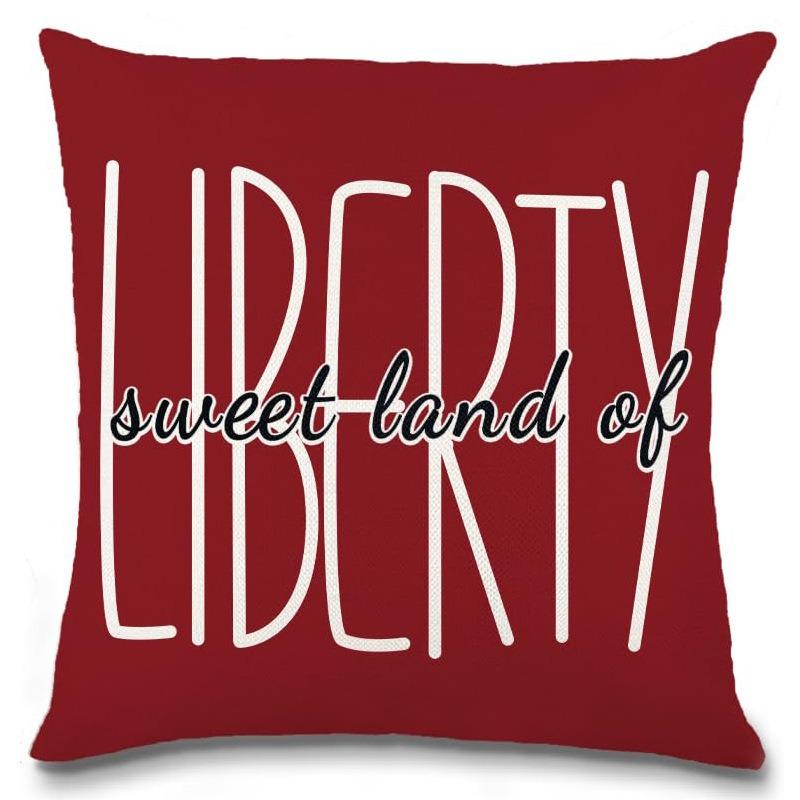 4Th Of July Printed Home Decor Pillow Cover Bedroom Living Room Sofa Decoration Polyester Cushion Cover With Zipper