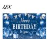 Polyester Birthday Banner Happy Backdrop, Party Photo Background Cloth for Celebration, Wrinkle-resistant Bunting Flag Decor Kids Women, Supplies