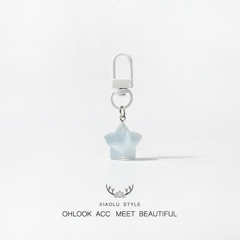 Charming Five-Pointed Star Keychain - Energetic Backpack Accessory