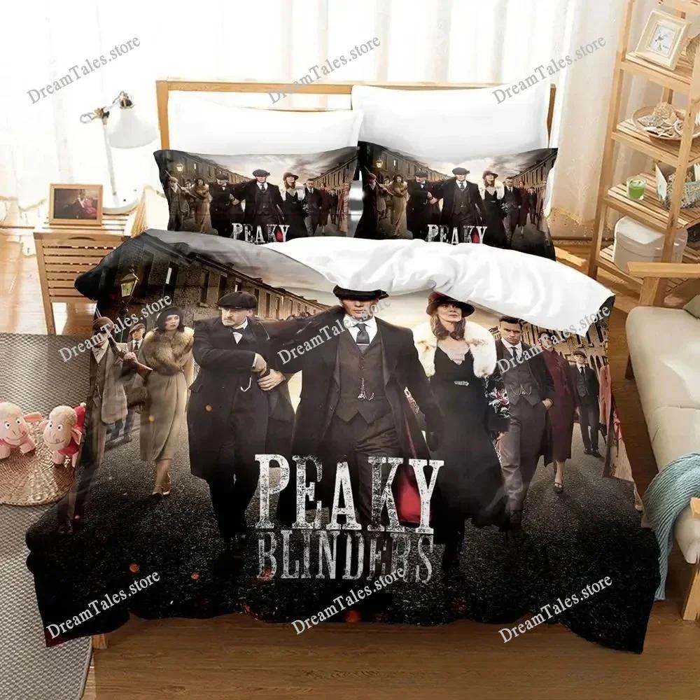 3D Print Peaky TV Blinders Bedding Set Boys Girls Twin Queen King Size Duvet Cover Pillowcase Bed Boys Adult Home Textileextile