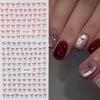 Valentine'S Day 3D Bow Nail Stickers French Minimalist Red Bowknot Designs Self-Adhesive Decals For Diy Nail Decor Itemations