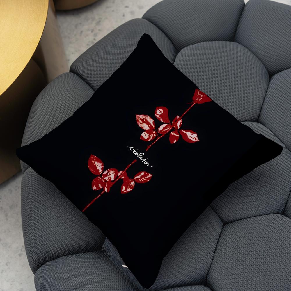 Band D-Depeche M-Mode Memento Mori Cushion Cover 2-in-1 Reversible Plush Pillow Cover | Car/Sofa/Bed | Perfect Gift