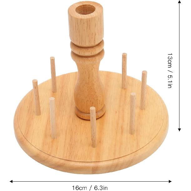 Wooden Thread Holder Rack, 8 Spools Beech Wood Embroidery Quilting Sewing Tools Bobbin Holder, Sewing Storage Rack Holder