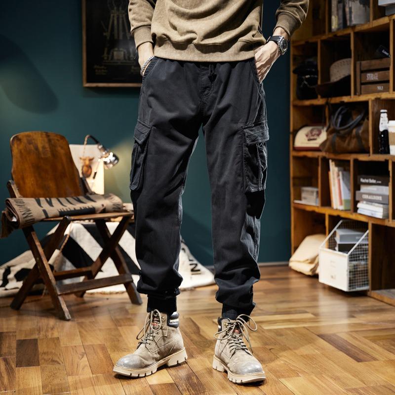 Fleece Overalls Trousers Casual Pants New Versatile High Arcade Can Outdoor Retro Style Men's Clothing