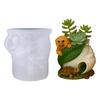 Flexible Silicone Tortoise Monkey Planter Mold For Resin Art Concrete Cement Casting And Decorative Candle Container