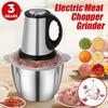800W 3 Speed Electric Chopper Meat Grinder Stainless Steel Meat Grinder Household Automatic Mincing Machine Food 3L