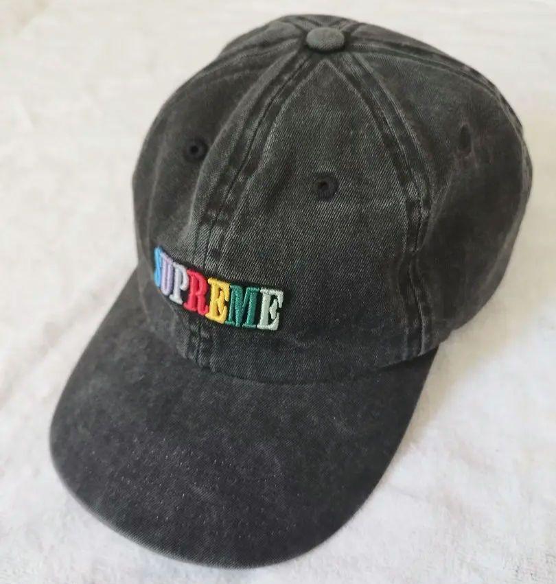 [USED] SUPREME Pigment Dye 6-Panel Cap Black