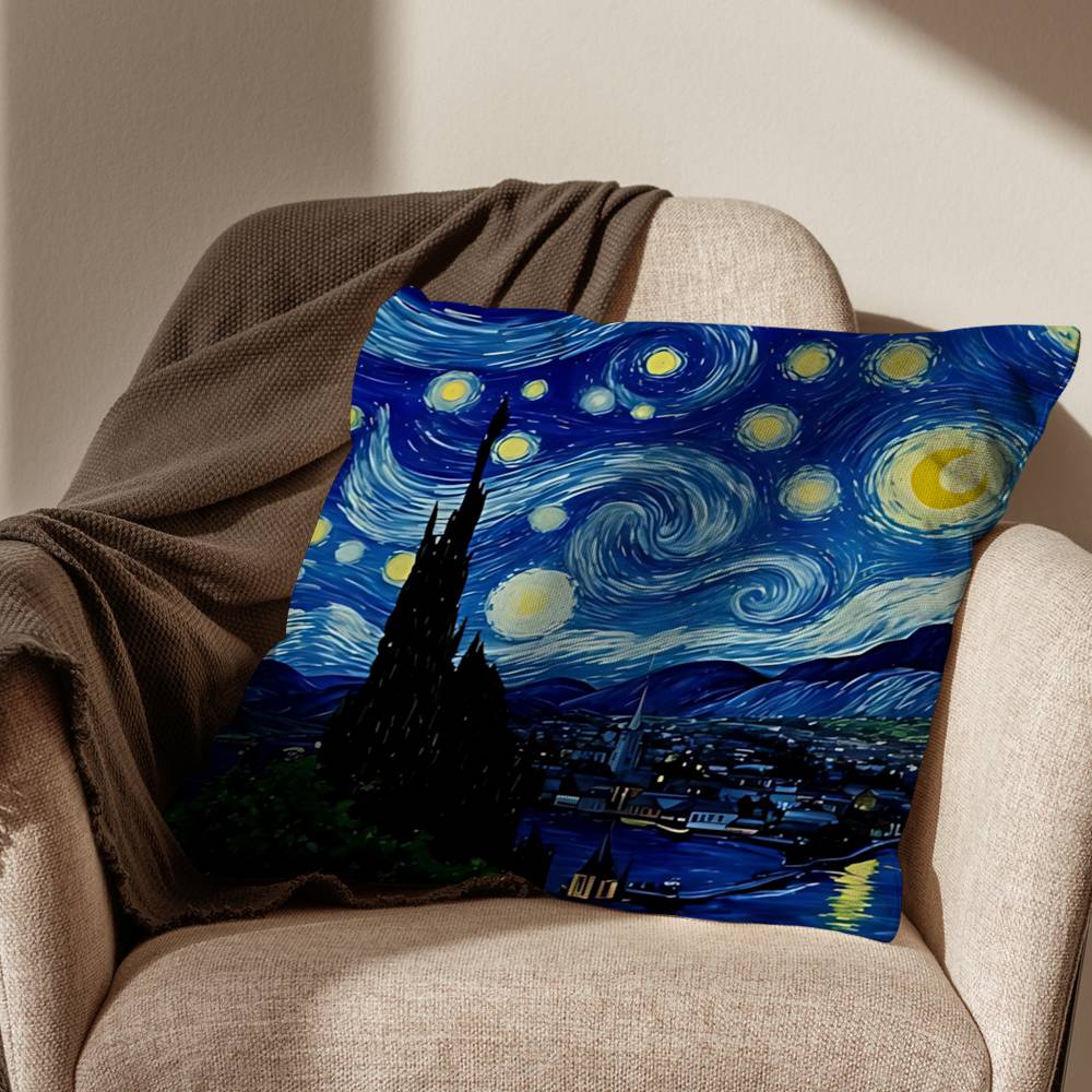 Vincent Sunflowers Van Gogh Pillow Case Office Cushions Suitable For Sofa Car Bedroom Decorative Cushion Cover