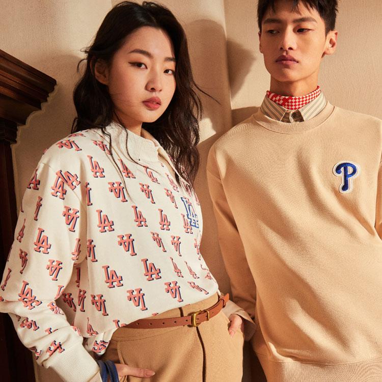 New MLB Los Angeles Dodgers Sweatshirts Unisex Cream 3AMTM0231-07CRS