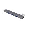 Estación de acoplamiento USB-C 4 en 1 para portátil, aleación de aluminio, disipación rápida del calor, concentrador USB-C, accesorios para portátil