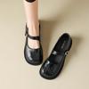 French Mary Jane shoes for women in spring 2026, retro style with a single buckle and shallow mouth small leather shoes, college style single shoes