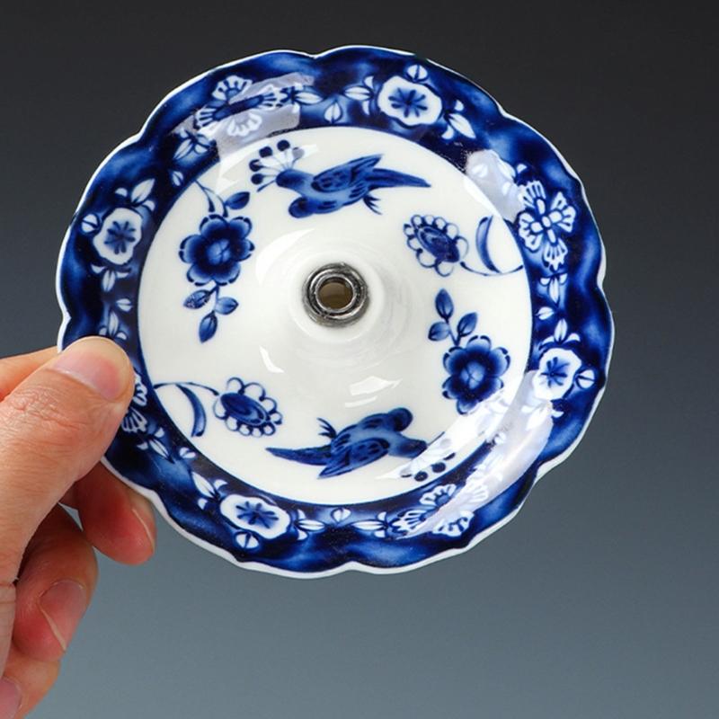 Umbrella Shape Strainer Blue and White Porcelain Tea Infuser For Tea Ceremonies And Everyday Brewing