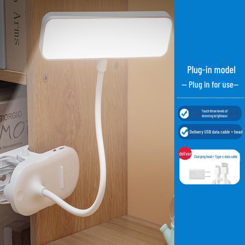 

Светодиодная настольная лампа Eye-Care Clip-On для учебы, общежития и ночлега Plug-in model