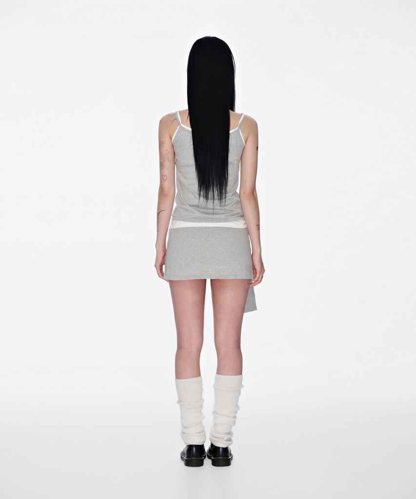 Soheul S Tie-Waist Skirt (Gray)