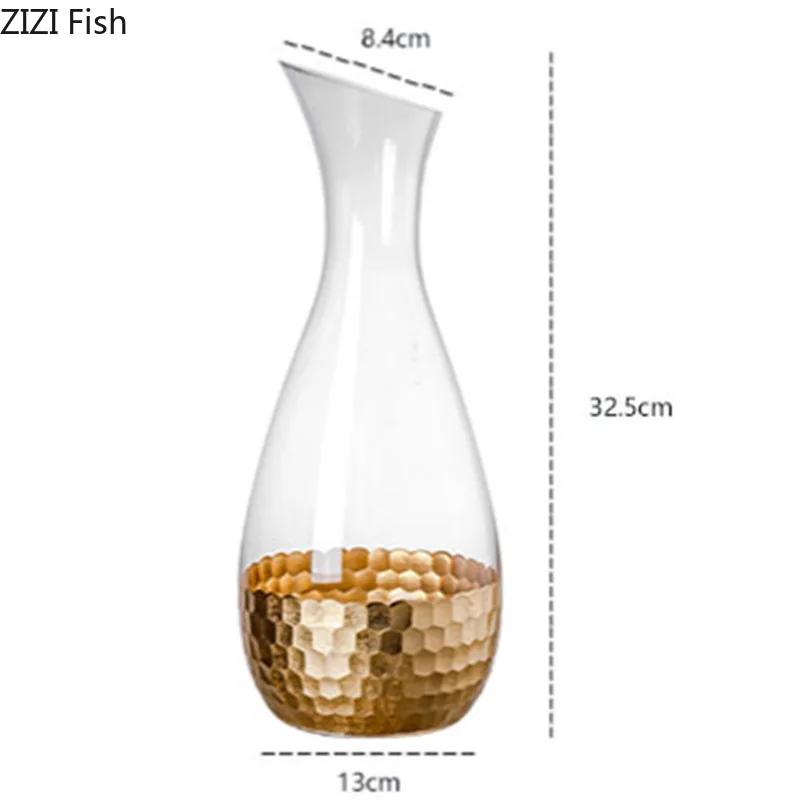 Bleifreie Kristallglasflasche Dekanter im europäischen Stil Haushaltswein Brandy Champagner Weinspender Kreatives Weinset