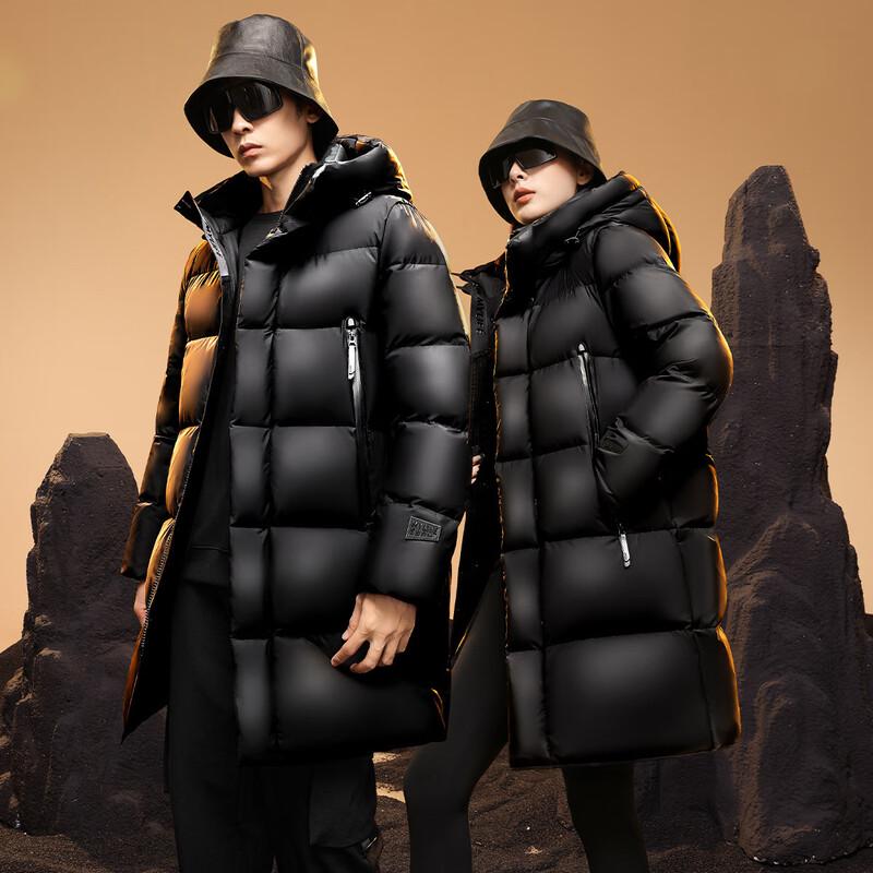 XueZhongFei Casual Mid-Length Couple Down Jacket 160/84A
