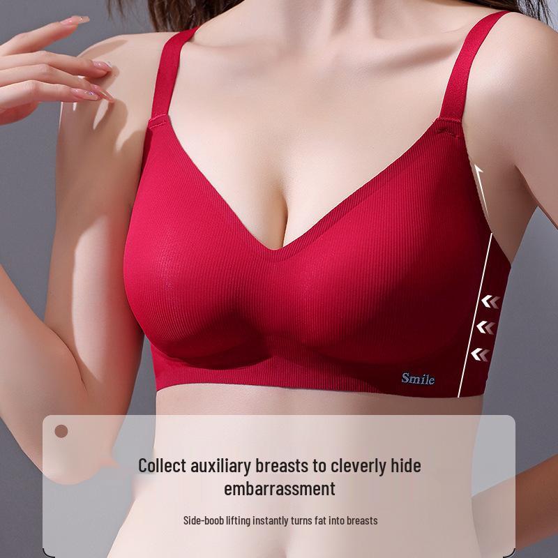 B78 Original Soft Support Seamless Jelly Strips Wire-free Anti-Sagging Latex Bra for Small Busts