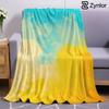 Aqua Gradient Ultra Soft Sherpa Fleece Blanket Fluffy Warm Halloween Cozy Throw for Sofa Couch Bedroom Gift All Season