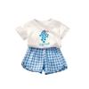 Girls' Fruit Print Set - Short Sleeve & Shorts Outfit