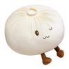 Cute Dumpling Plush Pillow Fun Expression Bun Plush Toy Hand-Made Dumpling Throw Pillow Ultra-Soft Kids Present Bedroom Decor
