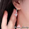[AVANCE] Heart Stone Earrings Necklace for Women - Sparkling, Cute, Simple (Earrings)
