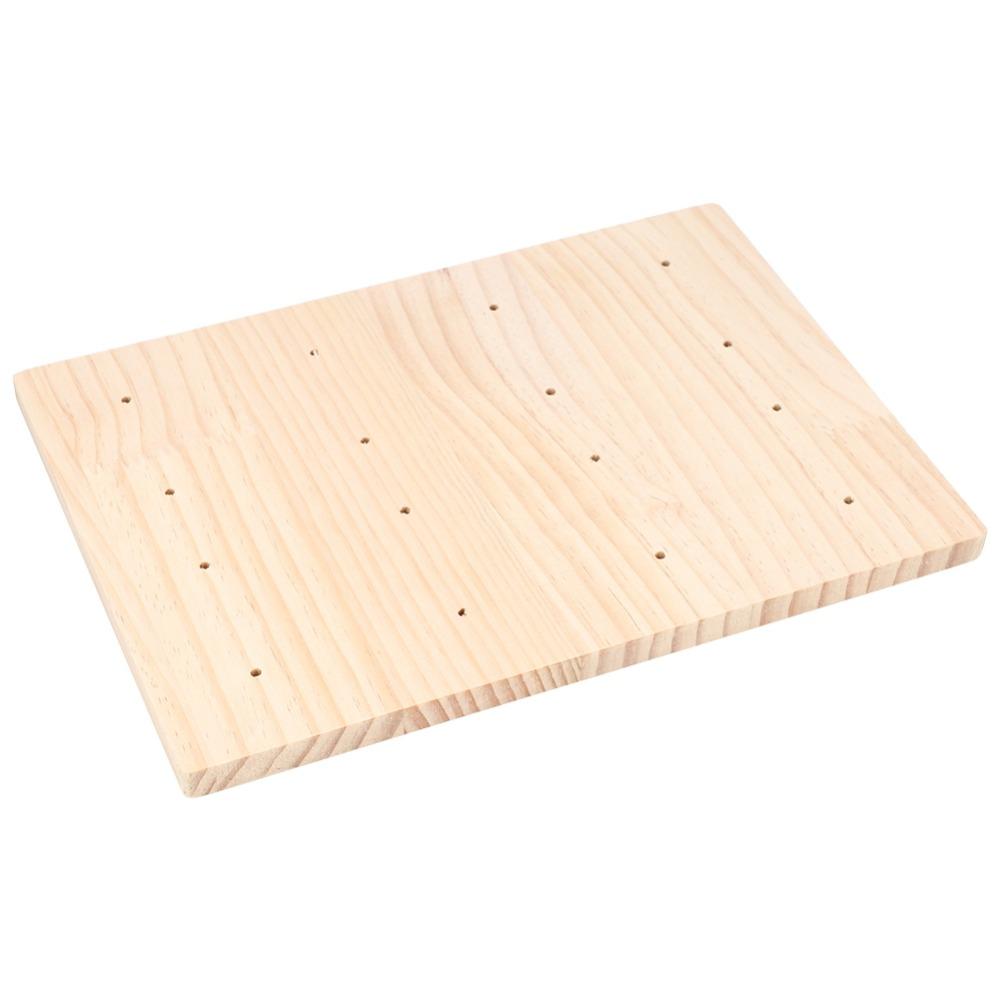 Multiple Holes Wooden Scratching Board Wood Cage Accessory Claws Scratching Board Pet Hedgehog
