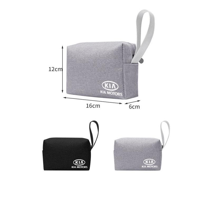 AHT1 Car Multi-function Storage Bag Portable Organizer Card Bag For KIA KN K3 K5 Sportage Sorento Picanto Ceed RIO 2 3 4 Accessories