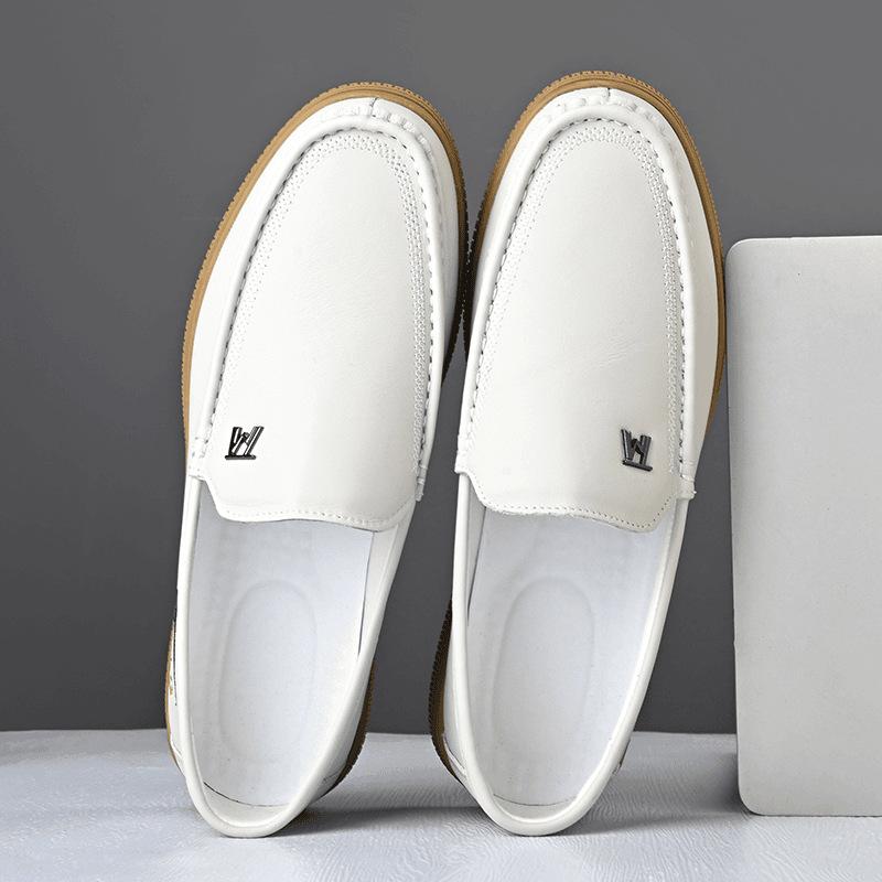 New Shoes for Men Genuine Leather Casual Shoes Autumn Business Casual Shoes Street Comfortable Slip-on Loafers