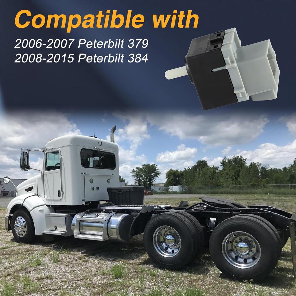 HVAC Blower Motor Control Switch Compatible with 2006-2007 Peterbilt 379 2008-2015 Peterbilt 384 Replace# Q21-6012 599-5000