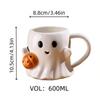 Cute Halloween Ghosts Ceramic Mugs Ceramic Drinking Glass With Handle Cartoon Spooky Pumpkin Water Cup Halloween Gift