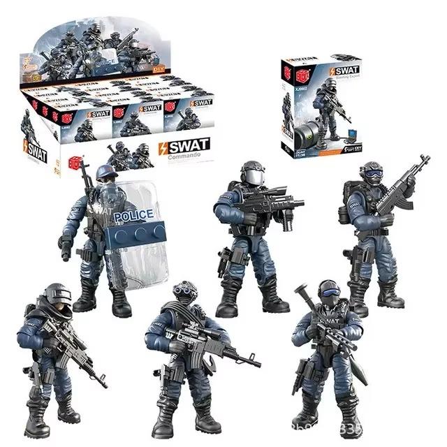 

Соберите модель «Маленький человечек», строительные блоки, подвижные украшения для солдатиков 13X10X4CM чёрный