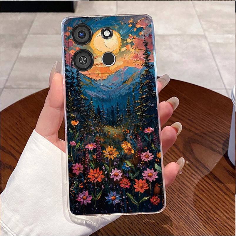 For Itel A05s A663LC Case Clear Luxury Cute Love Rabbit Funny Cartoon Pattern TPU Soft Silicone Phone Case Itel A05s Back Cover